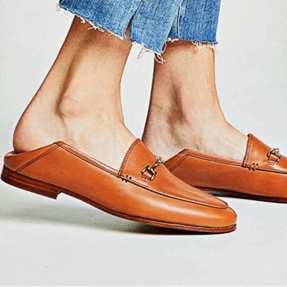 Like new Sam Edelman Loraine brown genuine leather w/ gold hardware bit loafers - Picture 4 of 13